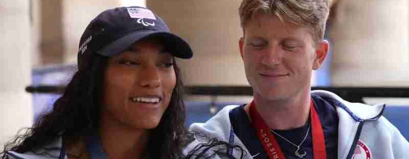 Hunter Woodhall & Tara Davis-Woodhall: The Golden Couple 🥇, Video Screenshot, tags: die - Youtube