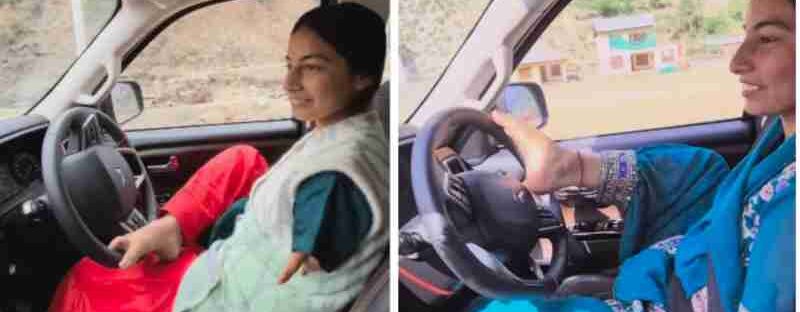 Sheetal Devi drives a car with just her feet., tags: keine – - Screengrab - Instagram/@sheetal_archery